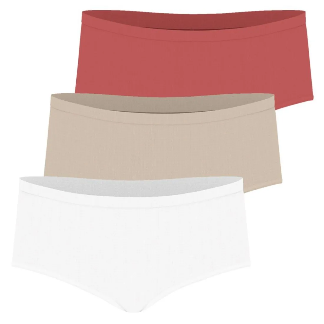 Lot de 3 boxers femme Ecopack Basic Athena blanc en coton