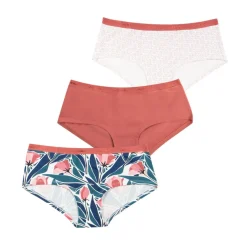 Lot de 3 boxers femme Ecopack Basic Athena rose en coton