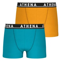 Lot de 2 boxers garçon Citypack Easy Color bleu en coton