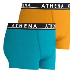 Lot de 2 boxers garçon Citypack Easy Color bleu en coton