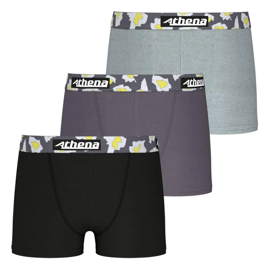 Lot de 3 boxers garçon Color Noir en coton