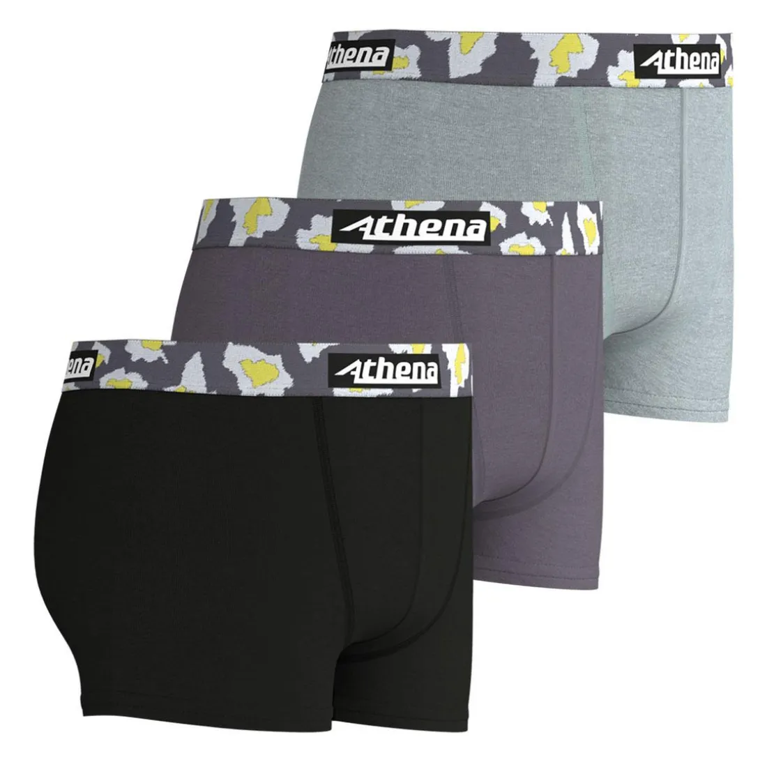 Lot de 3 boxers garçon Color Noir en coton