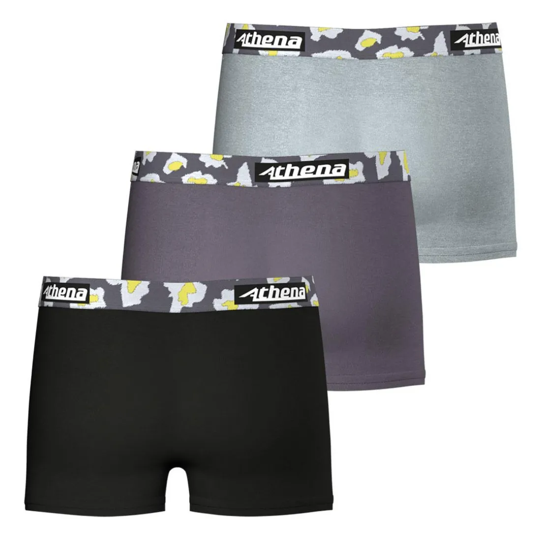 Lot de 3 boxers garçon Color Noir en coton