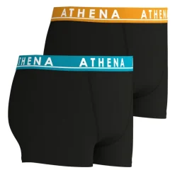 Lot de 2 boxers garçon Easy Color Athena noir en coton