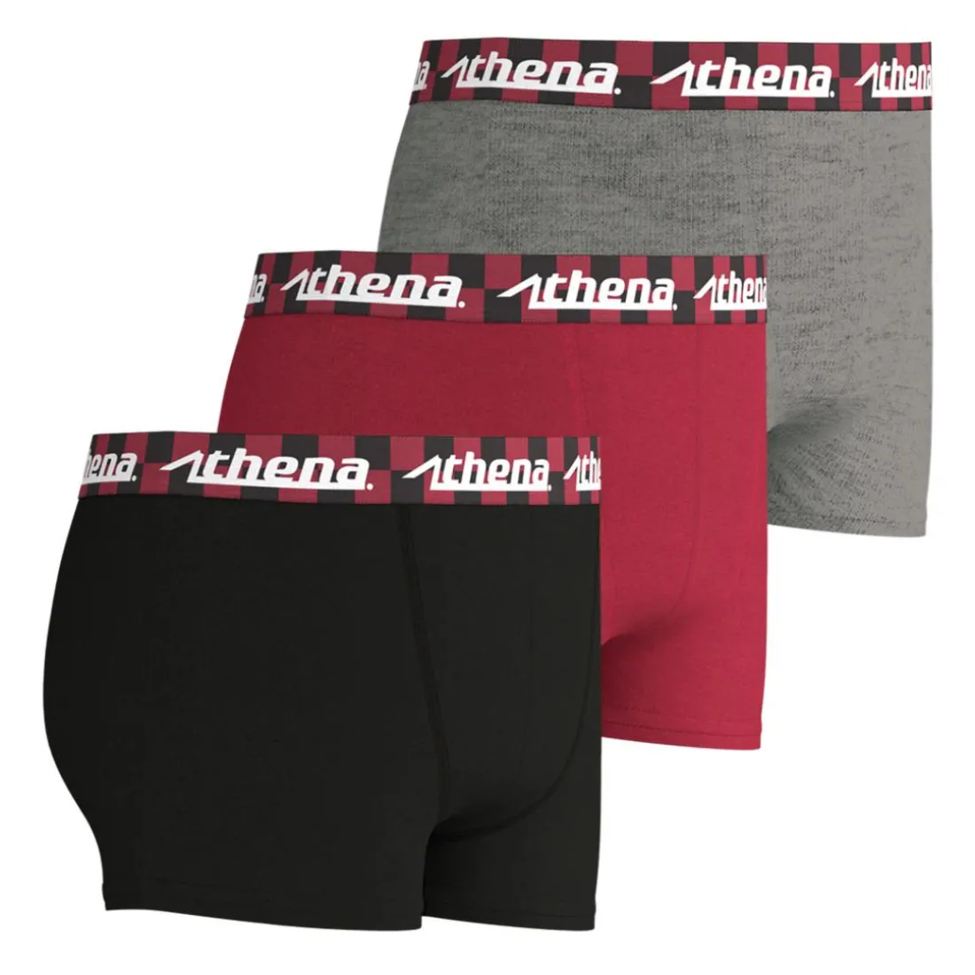 Lot de 3 boxers garçon Easy Fun Athena noir en coton