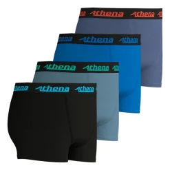 Lot de 4 boxers garçon My Petit Prix Athena multicolore en coton