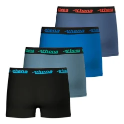 Lot de 4 boxers garçon My Petit Prix Athena multicolore en coton