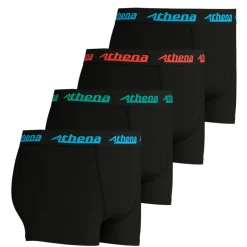 Lot de 4 boxers garçon My Petit Prix Athena noir en coton
