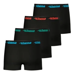 Lot de 4 boxers garçon My Petit Prix Athena noir en coton