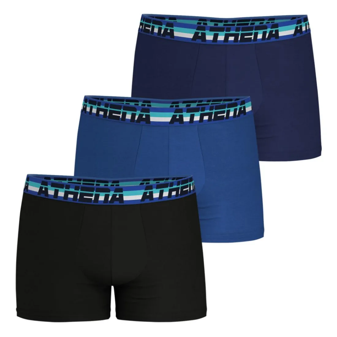 Lot de 3 boxers homme 720 Stretch Coton Athena bleu
