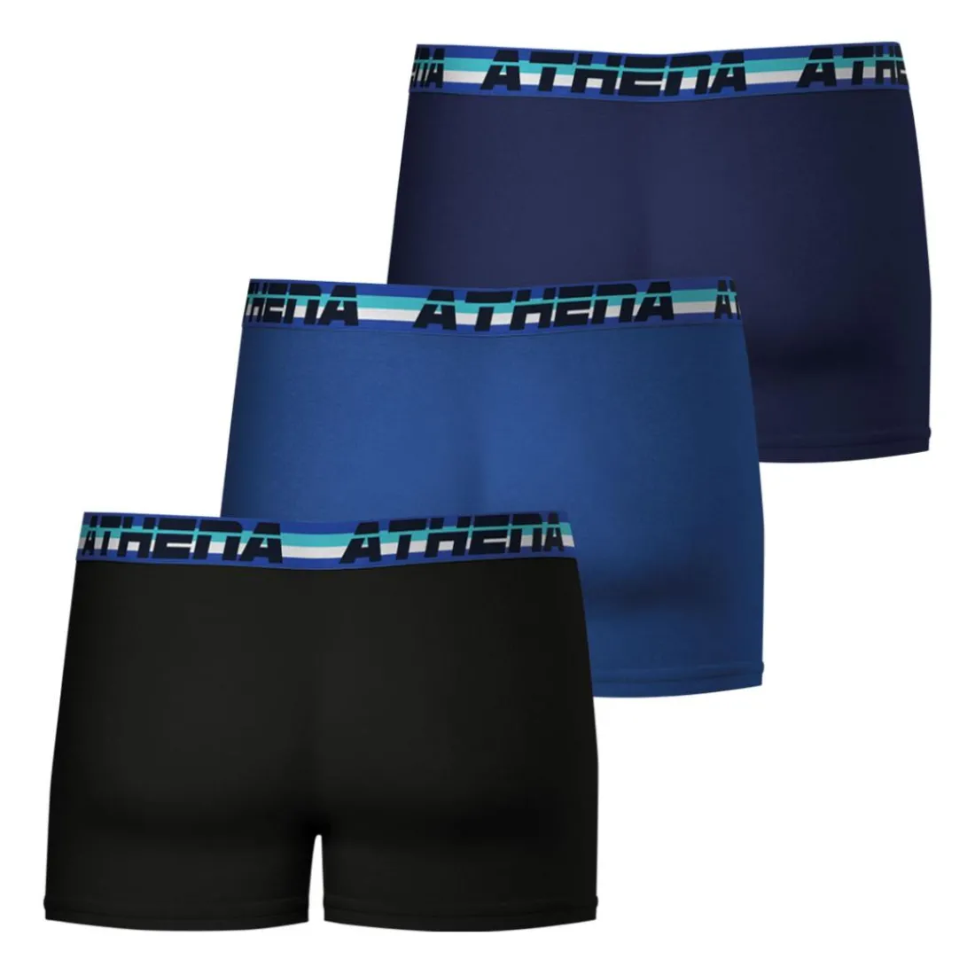 Lot de 3 boxers homme 720 Stretch Coton Athena bleu