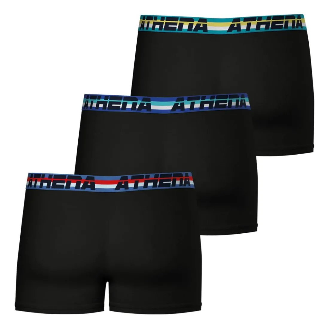 Lot de 3 boxers homme 720 Stretch Coton Athena noir