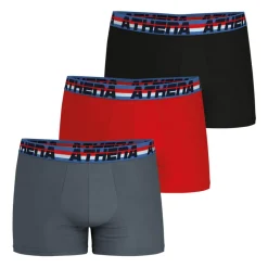 Lot de 3 boxers homme 720 Stretch Coton Athena rouge
