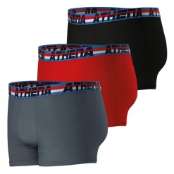Lot de 3 boxers homme 720 Stretch Coton Athena rouge