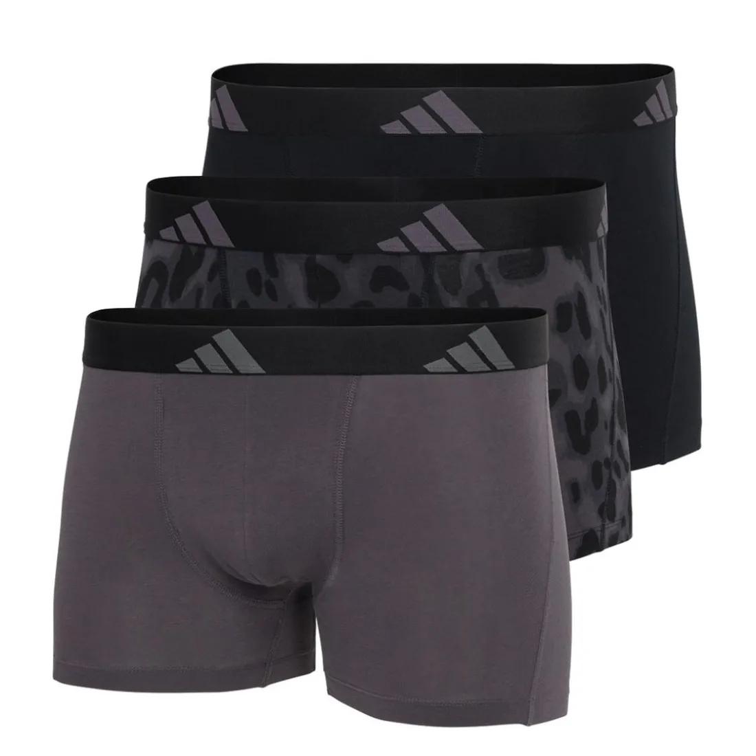 Lot de 3 boxers homme Active Flex Cotton Adidasport gris en coton