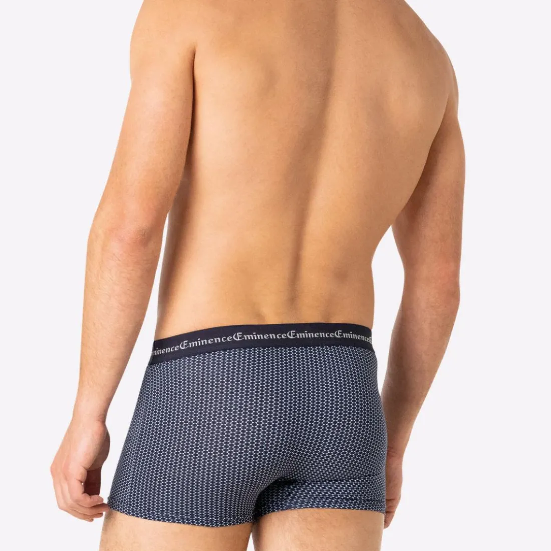 Lot de 3 boxers homme Business Print Eminence bleu en coton