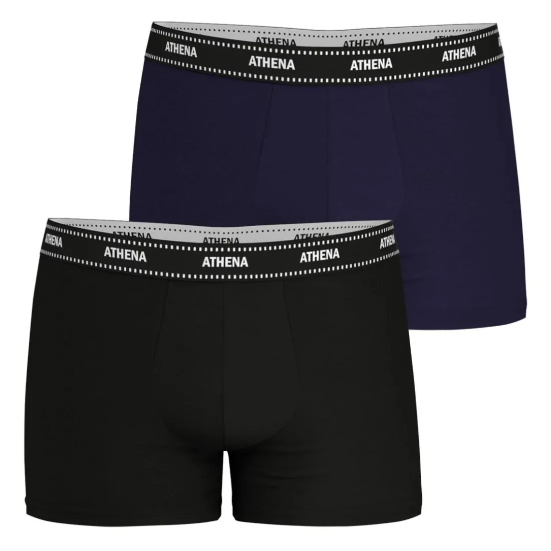Lot de 2 boxers homme Duo Essentiel Athena bleu en coton