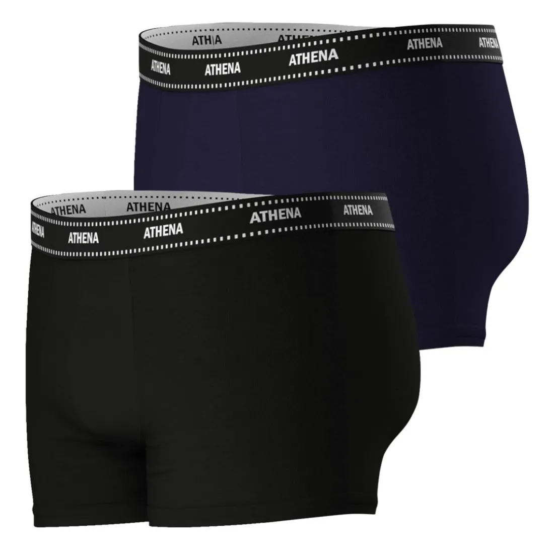 Lot de 2 boxers homme Duo Essentiel Athena bleu en coton