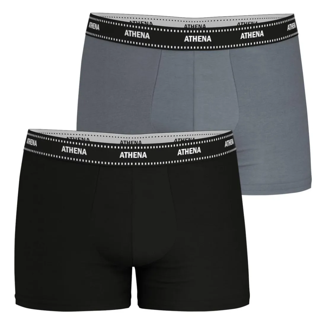 Lot de 2 boxers homme Duo Essentiel Athena gris en coton