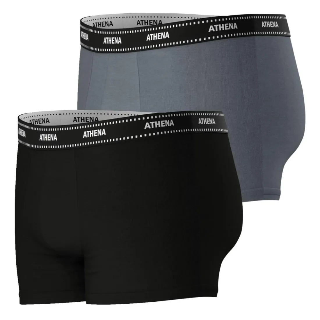 Lot de 2 boxers homme Duo Essentiel Athena gris en coton