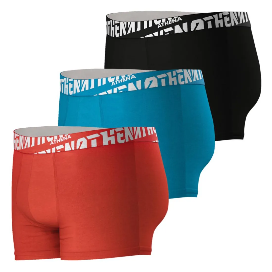 Lot de 3 boxers homme Easy Sport Athena rouge en coton