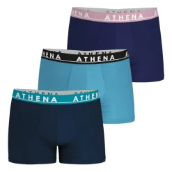 Lot de 3 boxers homme Easy Color Athena bleu en coton