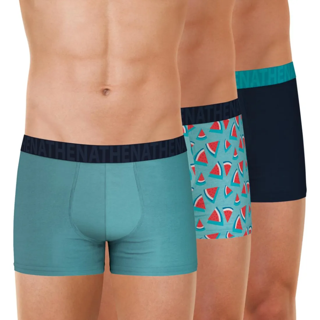 Lot de 3 boxers homme Easy Fun Athena multicolore en coton