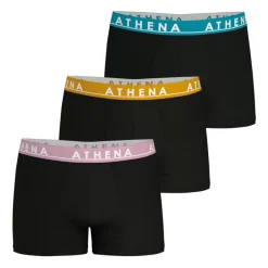 Lot de 3 boxers homme Easy Color Athena noir en coton