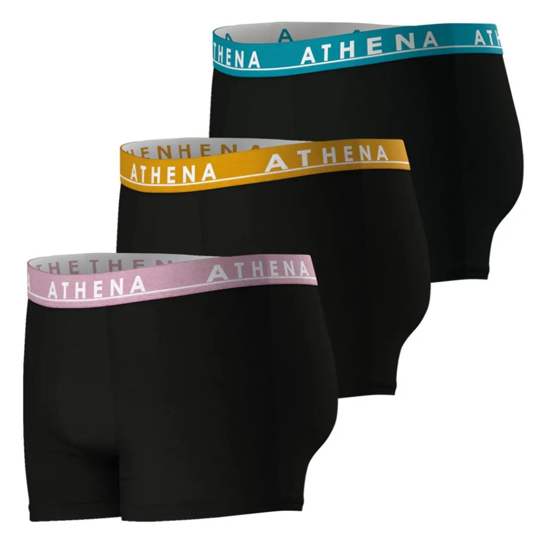Lot de 3 boxers homme Easy Color Athena noir en coton