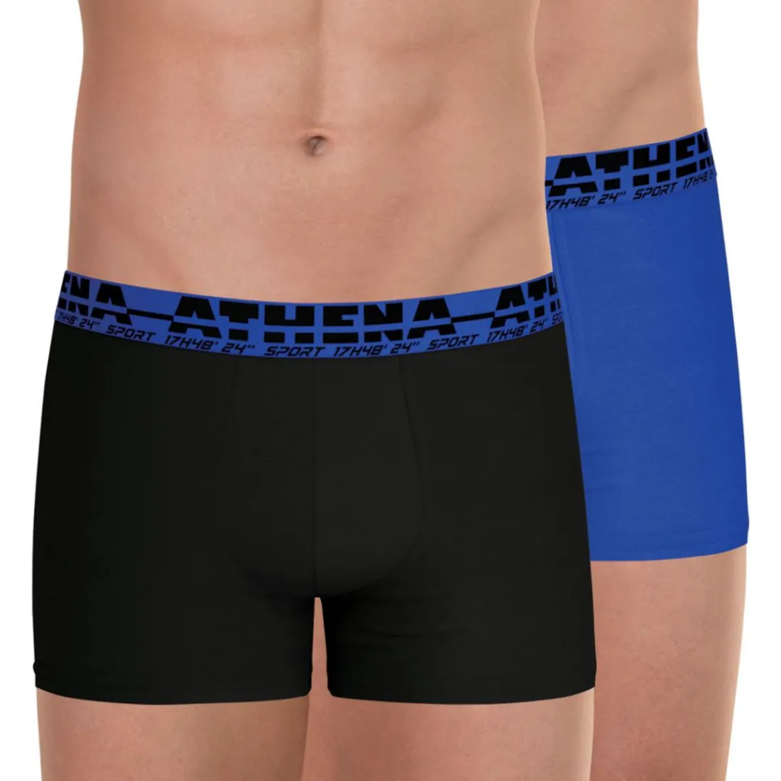 Lot de 2 boxers homme Easy Sport Athena bleu en coton