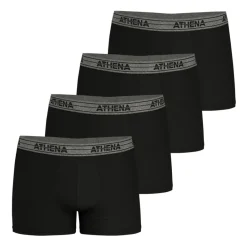 Lot de 4 boxers homme Eco Pack Basic Coton Athena noir