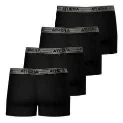 Lot de 4 boxers homme Eco Pack Basic Coton Athena noir