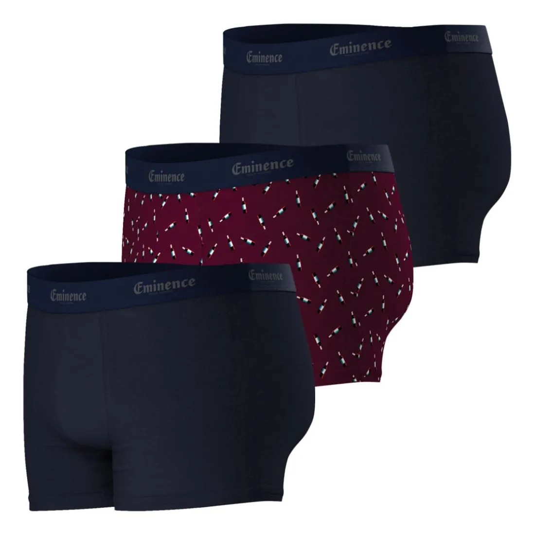 Lot de 3 boxers homme Eminence noir en coton