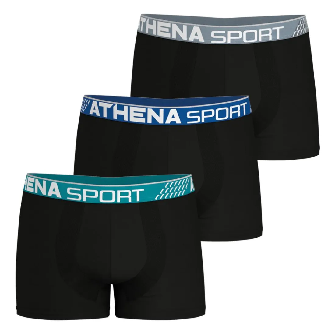 Lot de 3 boxers homme Fresh Athena noir