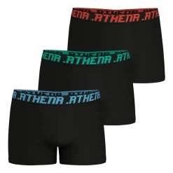 Lot de 3 boxers homme Trio Essentiel Athena noir en coton