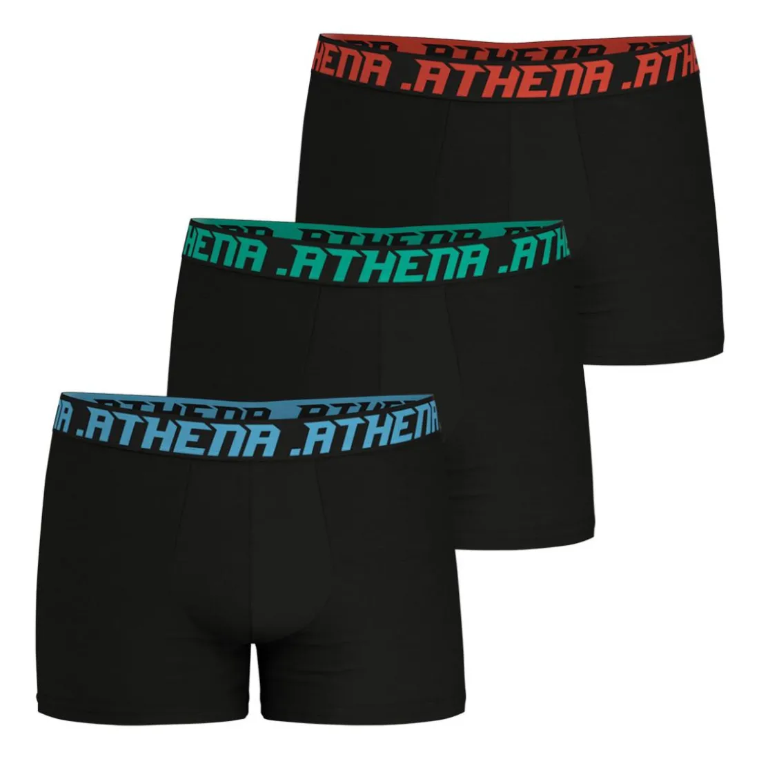 Lot de 3 boxers homme Trio Essentiel Athena noir en coton