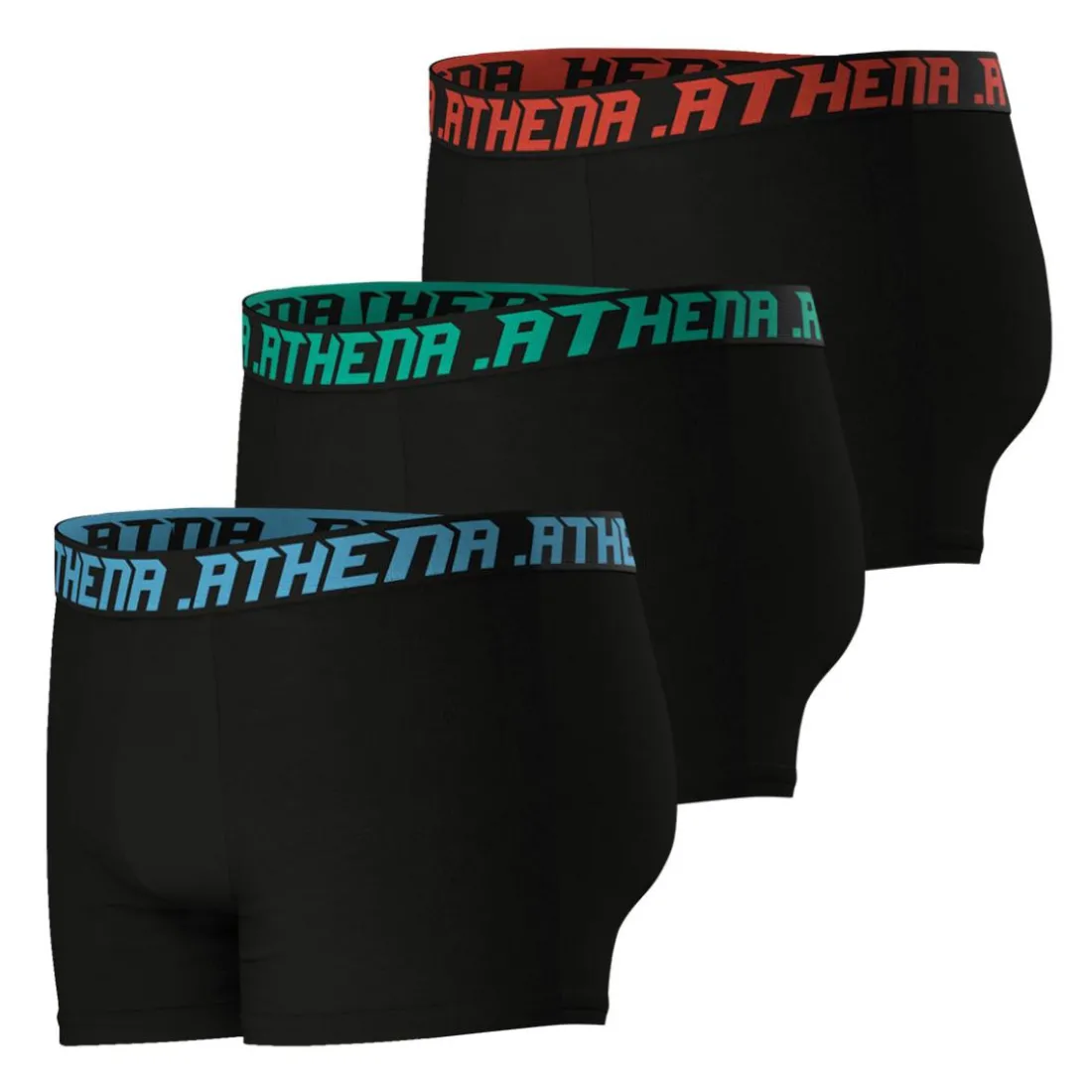 Lot de 3 boxers homme Trio Essentiel Athena noir en coton