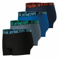 Lot de 4 boxers My Petits Prix bleu en coton pour homme