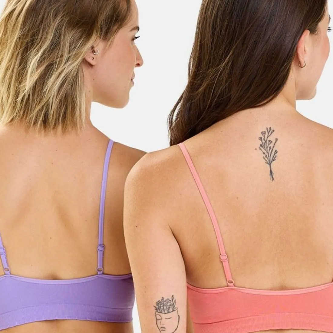 Lot de 2 brassières sans armatures - Rose Lantana + Violet