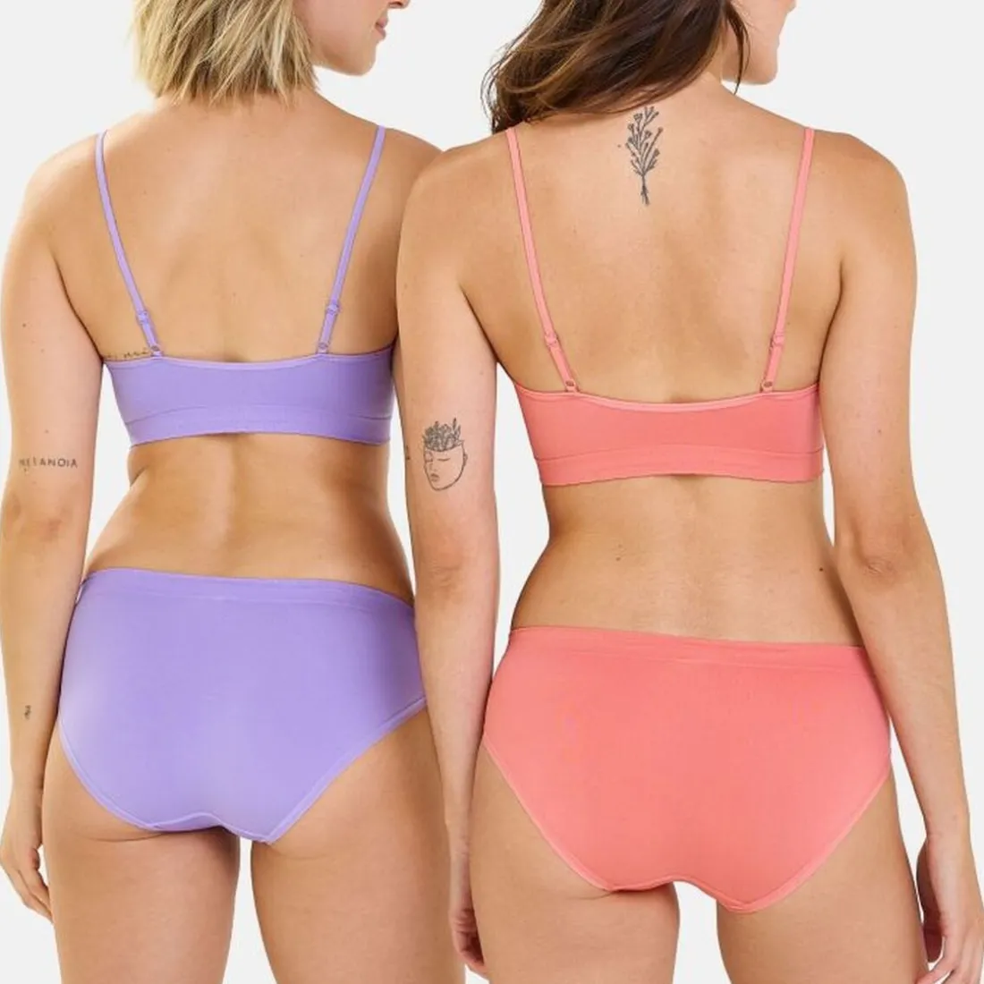 Lot de 2 brassières sans armatures - Rose Lantana + Violet