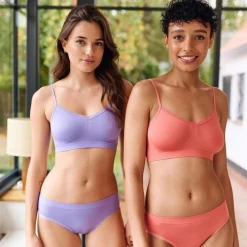 Lot de 2 brassières sans armatures - Rose Lantana + Violet