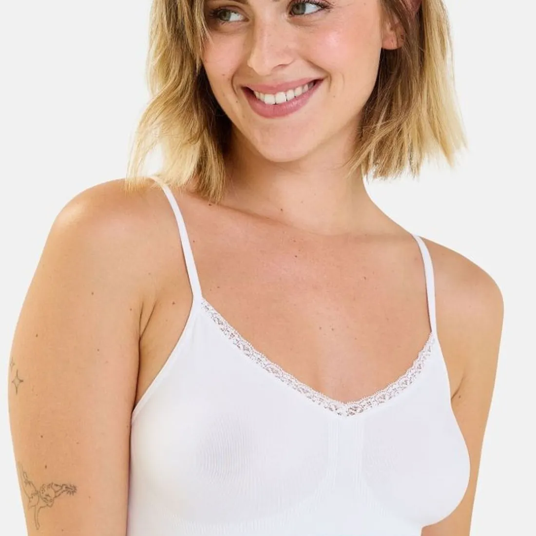Lot de 2 brassières sans armatures - Vert et Blanc