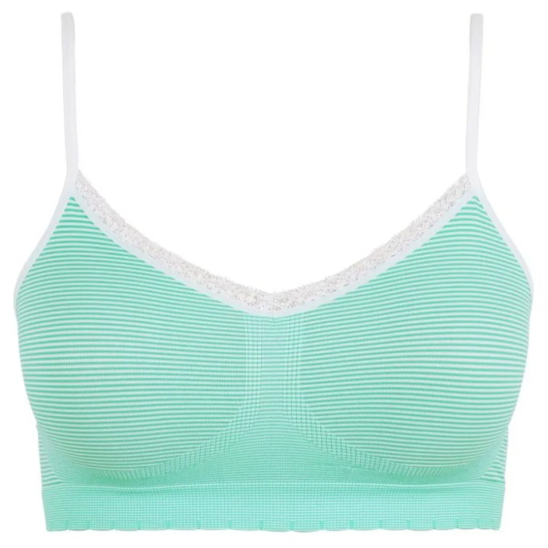 Lot de 2 brassières sans armatures - Vert et Blanc
