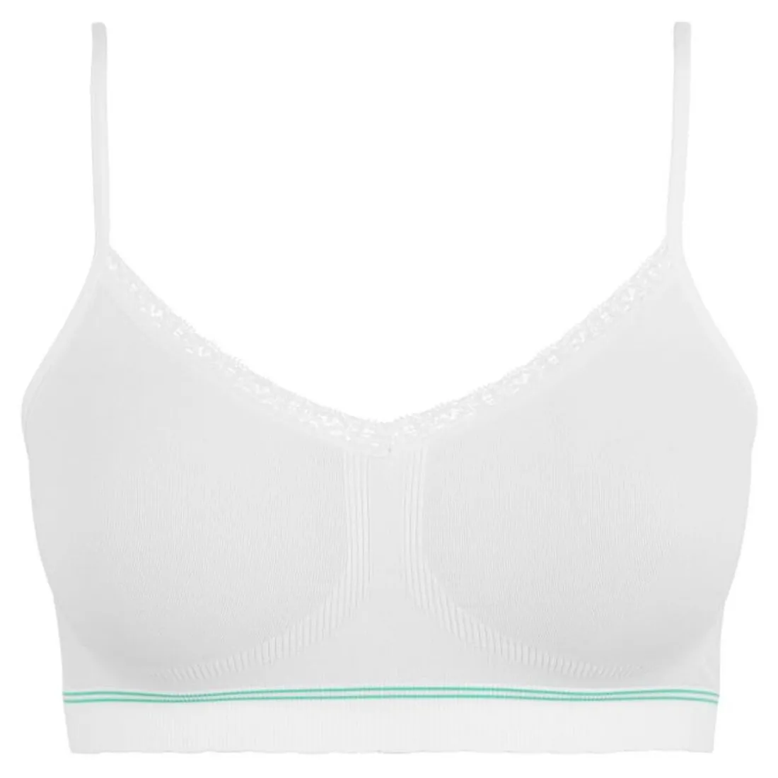 Lot de 2 brassières sans armatures - Vert et Blanc
