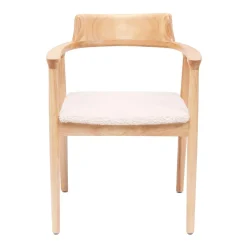 Lot de 2 Chaises de Salle a Manger Scandinave en Bois Massif CORDOBA - Blanc