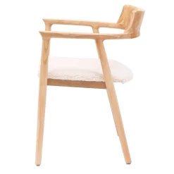 Lot de 2 Chaises de Salle a Manger Scandinave en Bois Massif CORDOBA - Blanc