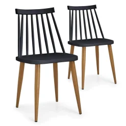 Lot de 2 Chaises Noir ILLICO