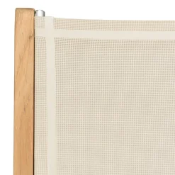Lot de 2 chaises pliantes textilène couleur beige