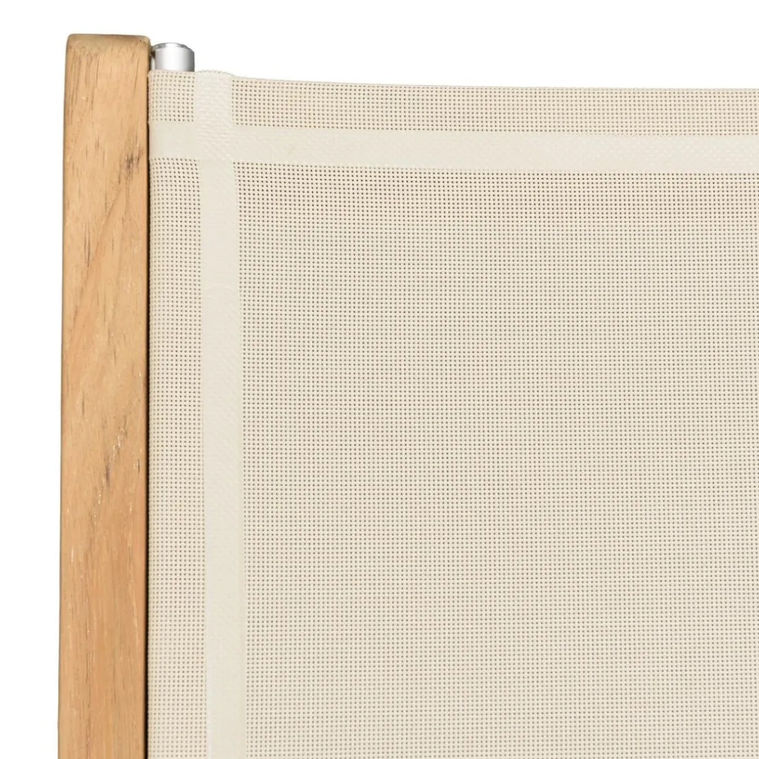 Lot de 2 chaises pliantes textilène couleur beige