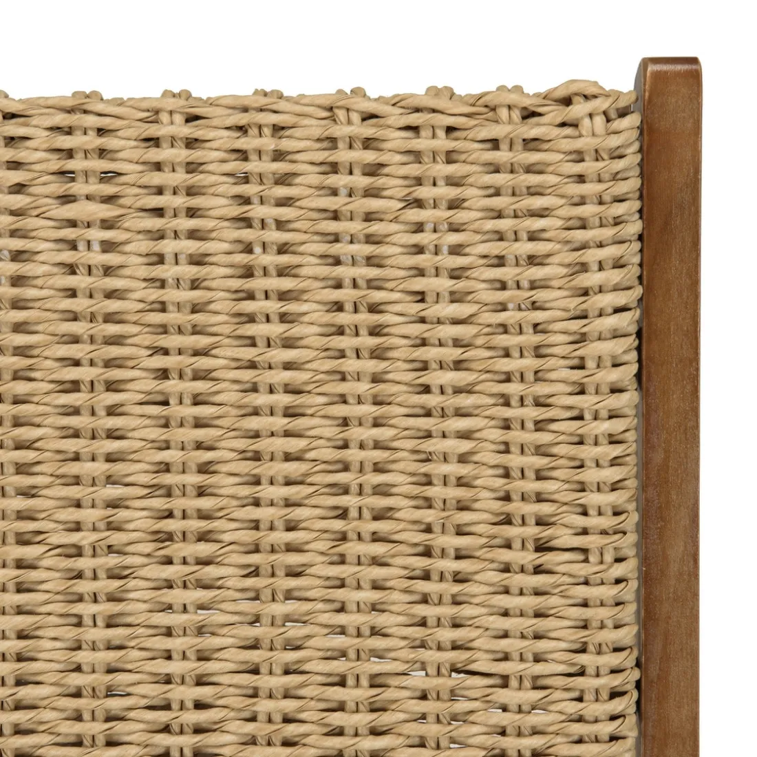 Lot de 2 chaises pliantes acacia huilé et rotin synthétique VICK